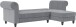 Ecksofa >Firenze II< in Grau, Samt-Cord - 241x83x154cm (BxHxT)