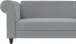 Ecksofa >Firenze II< in Grau, Samt-Cord - 241x83x154cm (BxHxT)