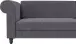 Ecksofa >Firenze II< in Grau, Samt-Cord - 241x83x154cm (BxHxT)