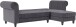 Ecksofa >Firenze II< in Grau, Samt-Cord - 241x83x154cm (BxHxT)