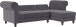 Ecksofa >Firenze II< in Grau, Samt-Cord - 241x83x154cm (BxHxT)