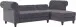 Ecksofa >Firenze II< in Grau, Samt-Cord - 241x83x154cm (BxHxT)