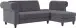 Ecksofa >Firenze II< in Grau, Samt-Cord - 241x83x154cm (BxHxT)