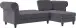 Ecksofa >Firenze II< in Grau, Samt-Cord - 241x83x154cm (BxHxT)
