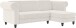 Ecksofa >Firenze II< in Creme-Weiß, Samt-Cord - 241x83x154cm (BxHxT)
