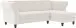 Ecksofa >Firenze II< in Creme-Weiß, Samt-Cord - 241x83x154cm (BxHxT)