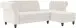 Ecksofa >Firenze II< in Creme-Weiß, Samt-Cord - 241x83x154cm (BxHxT)