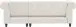 Ecksofa >Firenze II< in Creme-Weiß, Samt-Cord - 241x83x154cm (BxHxT)
