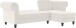 Ecksofa >Firenze II< in Creme-Weiß, Samt-Cord - 241x83x154cm (BxHxT)