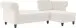 Ecksofa >Firenze II< in Creme-Weiß, Samt-Cord - 241x83x154cm (BxHxT)