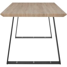 Esstisch >Krakow< in Eiche Dekor, MDF/Metall - 160x76x90cm (BxHxT)