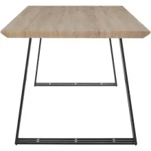 Esstisch >Krakow< in Eiche Dekor, MDF/Metall - 160x76x90cm (BxHxT)