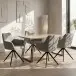 Esstisch >Krakow< in Eiche Dekor, MDF/Metall - 160x76x90cm (BxHxT)