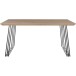 Esstisch >Krakow< in Eiche Dekor, MDF/Metall - 160x76x90cm (BxHxT)