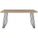 Esstisch >Krakow< in Eiche Dekor, MDF/Metall - 160x76x90cm (BxHxT)