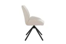 Esszimmerstuhl >Toulouse< (2er-Set) in Creme-Weiß, Samt-Stoff - 55x87x60 (BxHxT)