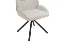 Esszimmerstuhl >Toulouse< (2er-Set) in Creme-Weiß, Samt-Stoff - 55x87x60 (BxHxT)