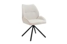 Esszimmerstuhl >Toulouse< (2er-Set) in Creme-Weiß, Samt-Stoff - 55x87x60 (BxHxT)