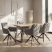 Armlehnstuhl >Skopje< (2er-Set) in Grau, Stoff - 59,5x85x61,5cm (BxHxT)