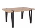 Esstisch >Sevilla< in Eiche Dekor, MDF / Metall - 150x76x90cm (BxHxT)