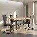 Esstisch >Sevilla< in Eiche Dekor, MDF / Metall - 150x76x90cm (BxHxT)