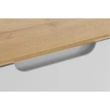 Schuhkipper >Essen< in Weiß / Eiche Dekor - 89x125x24cm (BxHxT)