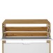 Schuhkipper >Essen< in Weiß / Eiche Dekor - 89x125x24cm (BxHxT)
