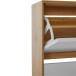 Schuhkipper >Essen< in Weiß / Eiche Dekor - 89x125x24cm (BxHxT)