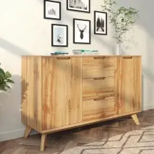 Sideboard >Essen< in Eiche Dekor - 120x75x40cm (BxHxT)