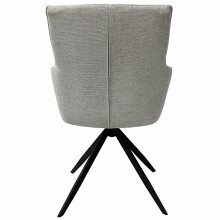 Armlehnstuhl >Salzburg< (2er-Set) in grau-weiß, Stoff - 61x90x62cm (BxHxT)