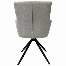 Armlehnstuhl >Salzburg< (2er-Set) in grau-weiß, Stoff - 61x90x62cm (BxHxT)