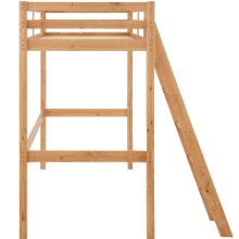 Hochbett >Athen2< in Natur, Kiefer - 98x175x208cm (BxHxT)