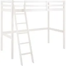Hochbett >Athen2< in Weiß, Kiefer -...