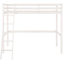 Hochbett >Athen2< in Weiß, Kiefer - 98x175x208cm (BxHxT)