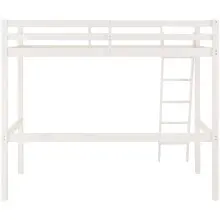 Hochbett >Athen2< in Weiß, Kiefer - 98x175x208cm (BxHxT)