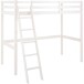 Hochbett >Athen2< in Weiß, Kiefer - 98x175x208cm (BxHxT)