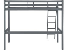 Hochbett >Athen< in Grau, Kiefer - 98x175x208cm (BxHxT)