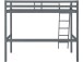 Hochbett >Athen< in Grau, Kiefer - 98x175x208cm (BxHxT)