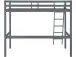 Hochbett >Athen< in Grau, Kiefer - 98x175x208cm (BxHxT)