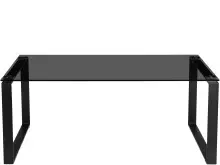 Couchtisch >Oslo< in Schwarz, Glas/Metall - 110x45x70cm (BxHxT)