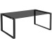 Couchtisch >Oslo< in Schwarz, Glas/Metall - 110x45x70cm (BxHxT)