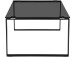 Couchtisch >Oslo< in Schwarz, Glas/Metall - 110x45x70cm (BxHxT)