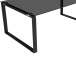 Couchtisch >Oslo< in Schwarz, Glas/Metall - 110x45x70cm (BxHxT)