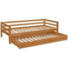 Kinderbett >Athen< in Natur, Kiefer - 208x60x98cm (BxHxT)