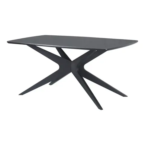 Esstisch >Dresden< in Schwarz, MDF - 160x76x90cm (BxHxT)