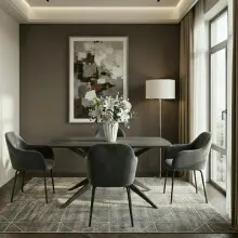 Esstisch >Dresden< in Schwarz, MDF - 160x76x90cm (BxHxT)