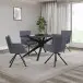 Esstisch >Dresden< in Schwarz, MDF - 160x76x90cm (BxHxT)