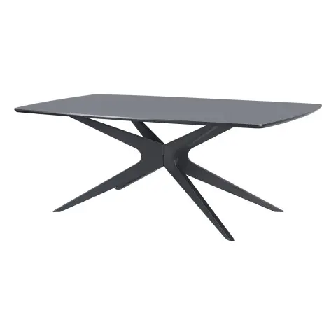 Esstisch >Dresden< in Schwarz, MDF - 200x76x100cm (BxHxT)