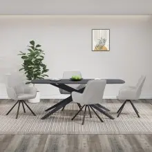 Esstisch >Dresden< in Schwarz, MDF - 200x76x100cm (BxHxT)