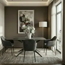 Esstisch >Dresden< in Schwarz, MDF - 200x76x100cm (BxHxT)